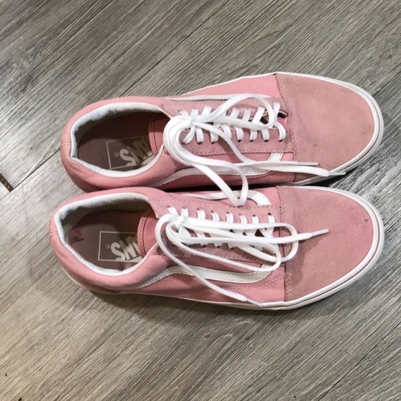 Vans Pink Suede & Canvas Old Skool Lace-Up Sneakers size 9 - Picture 2 of 10